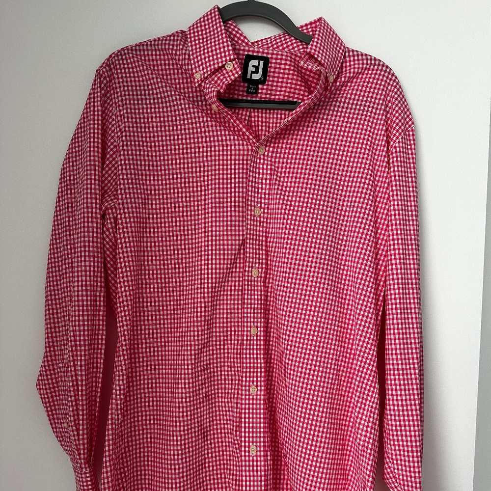 Footjoy Lightweight Pink Long Sleeve - Large